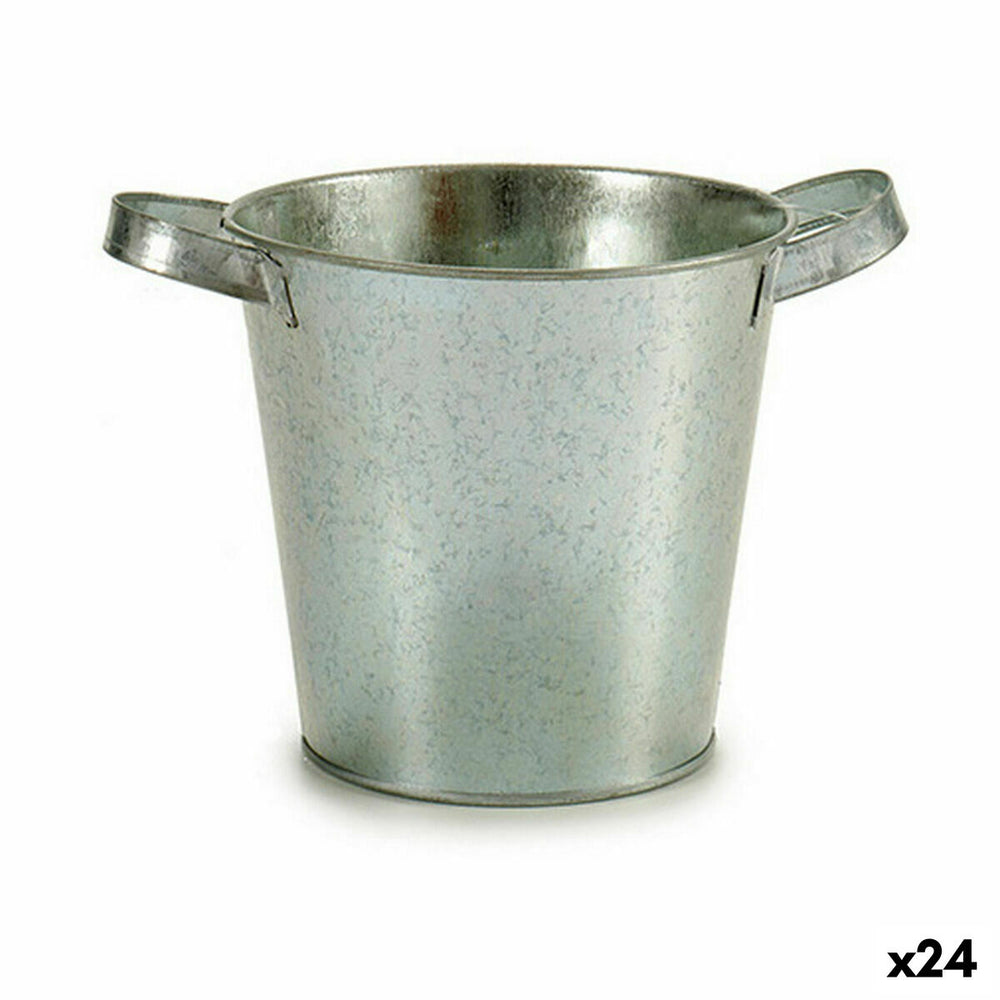 Macetero Ibergarden Plateado Zinc Cubo 20 x 14 x 16,2 cm (24 Unidades)