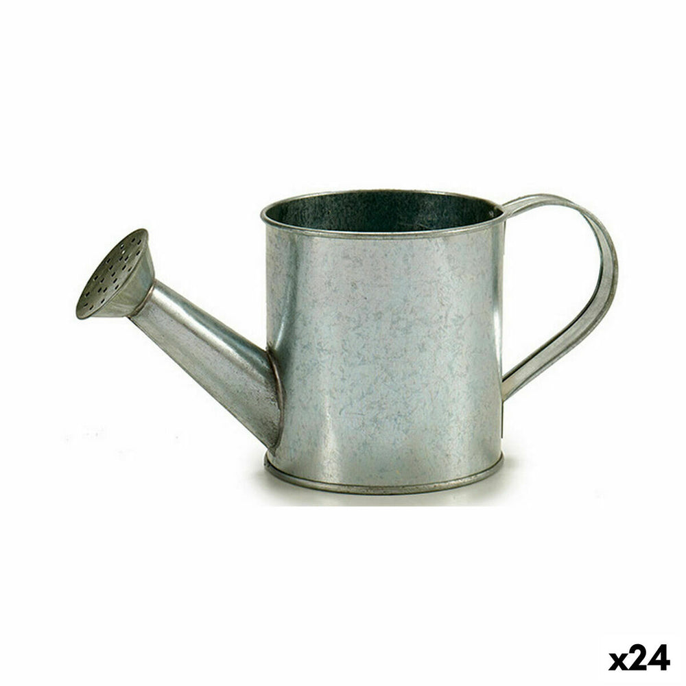 Vaso Ibergarden Argentato Zinco Annaffiatoio 24,5 x 11 x 11 cm (24 Unità)