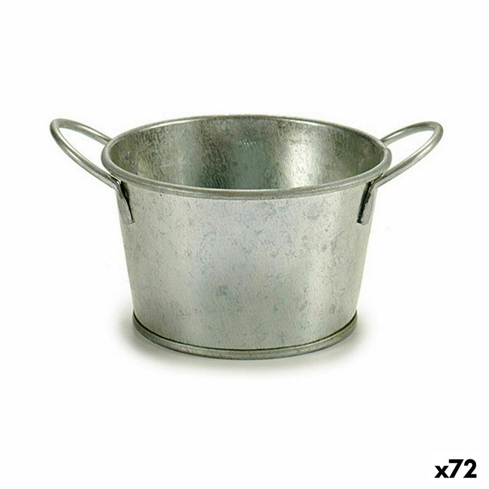 Vaso Ibergarden Argentato Zinco Secchio 17,8 x 8 x 12,3 cm (72 Unità)