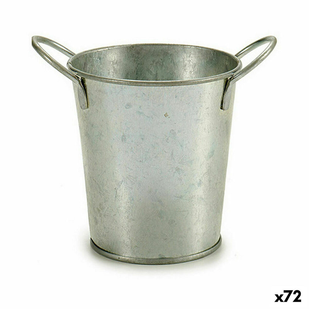 Vaso Ibergarden Argentato Zinco Secchio 16 x 12 x 11 cm (72 Unità)