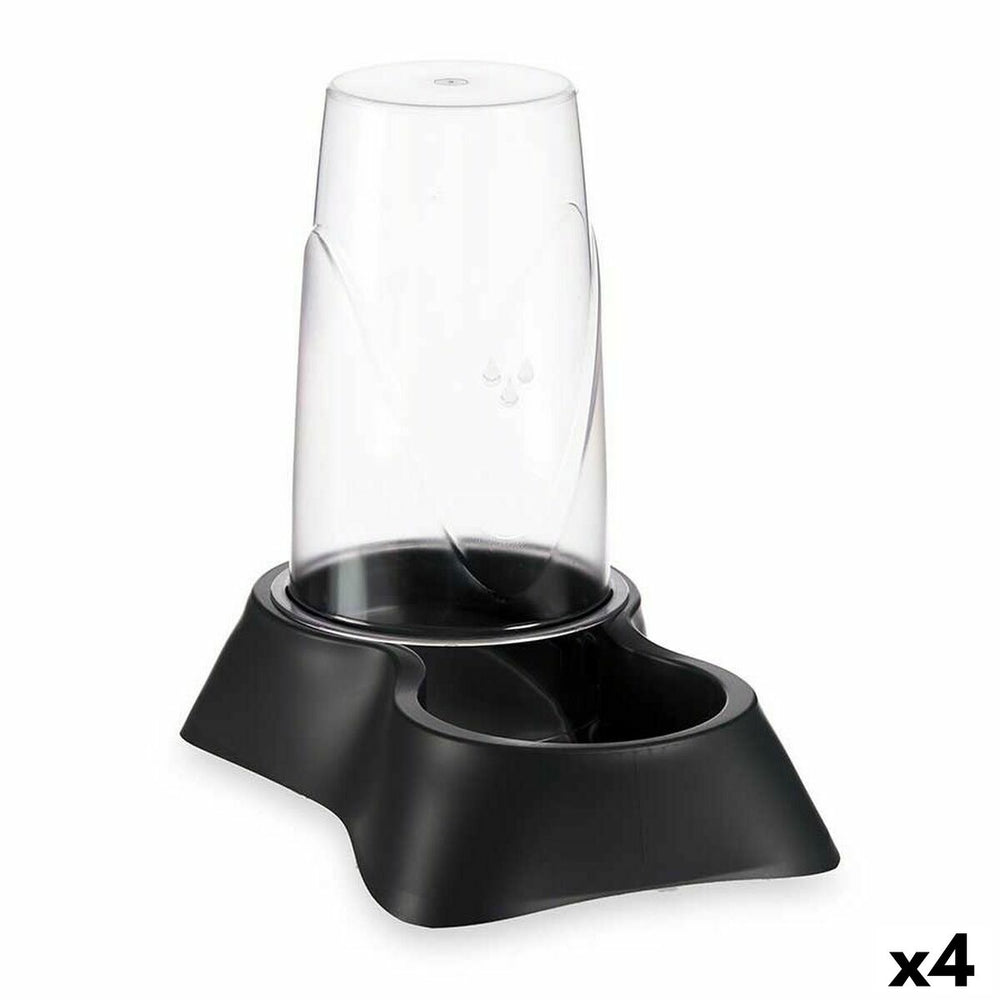 Comedero para Mascotas Mascow Negro Polipropileno 3,5 L 21,5 x 32,5 x 32,5 cm Dispensador (4 Unidades)