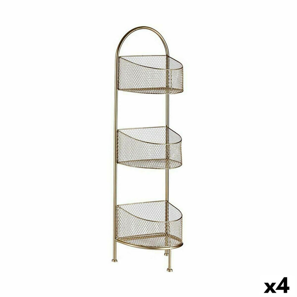 Scaffale Gift Decor Dorato Metallo 21,2 x 97 x 28,5 cm (4 Unità)