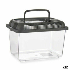 Acquario Mascow Antracite Plastica 3 L 17 x 16 x 24 cm Con maniglia Medio (12 Unità)