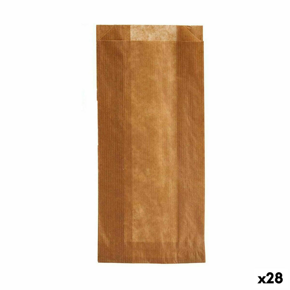 Set di Sacchetti Riutilizzabili per Alimenti Kinvara Marrone Cellulosa 10 x 34 cm 11,5 x 5 x 19,5 cm Compostabile (28 Unità)