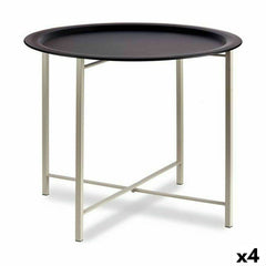 Tavolo aggiuntivo Gift Decor Bianco Nero 62 x 48,5 x 62 cm (4 Unità)
