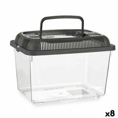 Acquario Mascow Grigio Plastica 7 L 20 x 20 x 30 cm Con maniglia Grande (8 Unità)