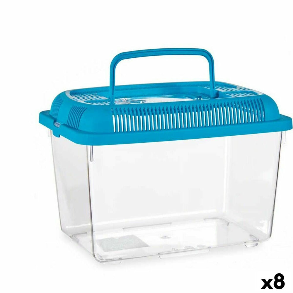 Acquario Mascow Azzurro Plastica 7 L 20 x 20 x 30 cm Con maniglia Grande (8 Unità)