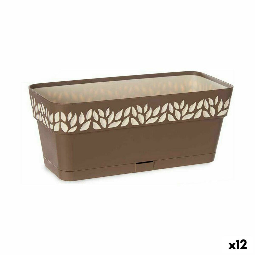 Jardinera Stefanplast Cloe Marrón Plástico 13,3 x 12,3 x 29,3 cm (12 Unidades)