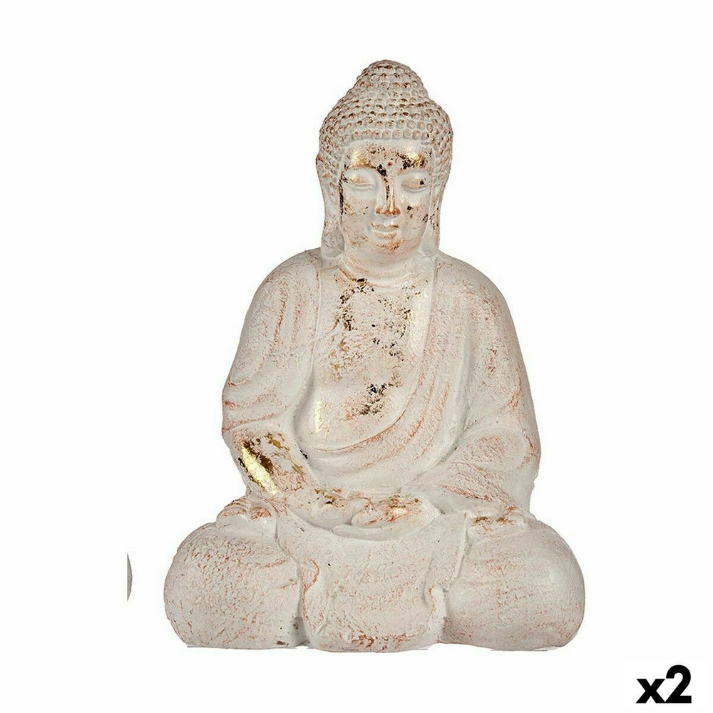 Statua Decorativa da Giardino Ibergarden Poliresina Buddha 22,5 x 41,5 x 29,5 cm (2 Unità)