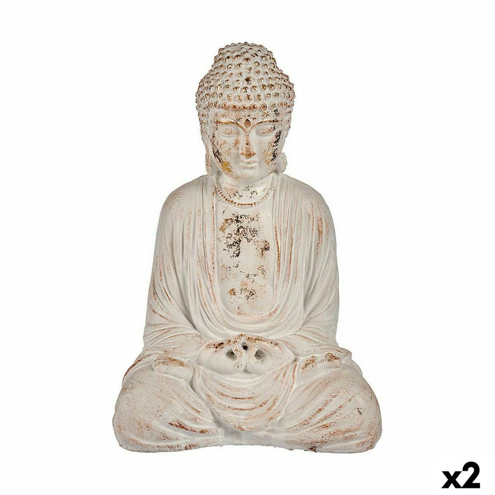 Statua Decorativa da Giardino Ibergarden Poliresina Buddha 22,5 x 40,5 x 27 cm (2 Unità)