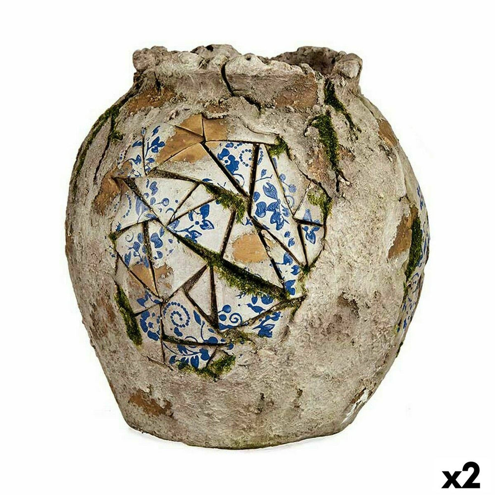 Statua Decorativa da Giardino Ibergarden Poliresina Vaso 27 x 27 x 27 cm (2 Unità)
