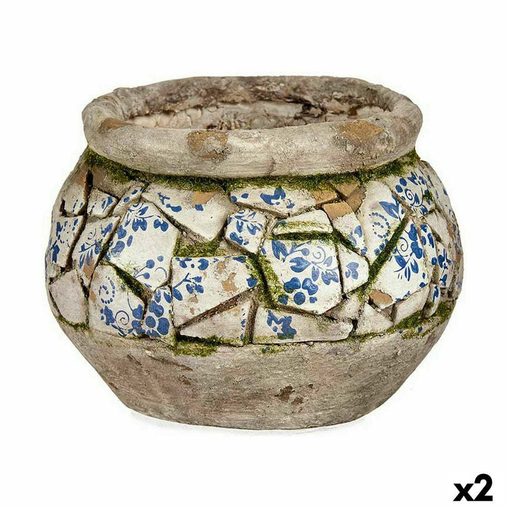 Statua Decorativa da Giardino Ibergarden Poliresina Vaso 28 x 19,5 x 28 cm (2 Unità)