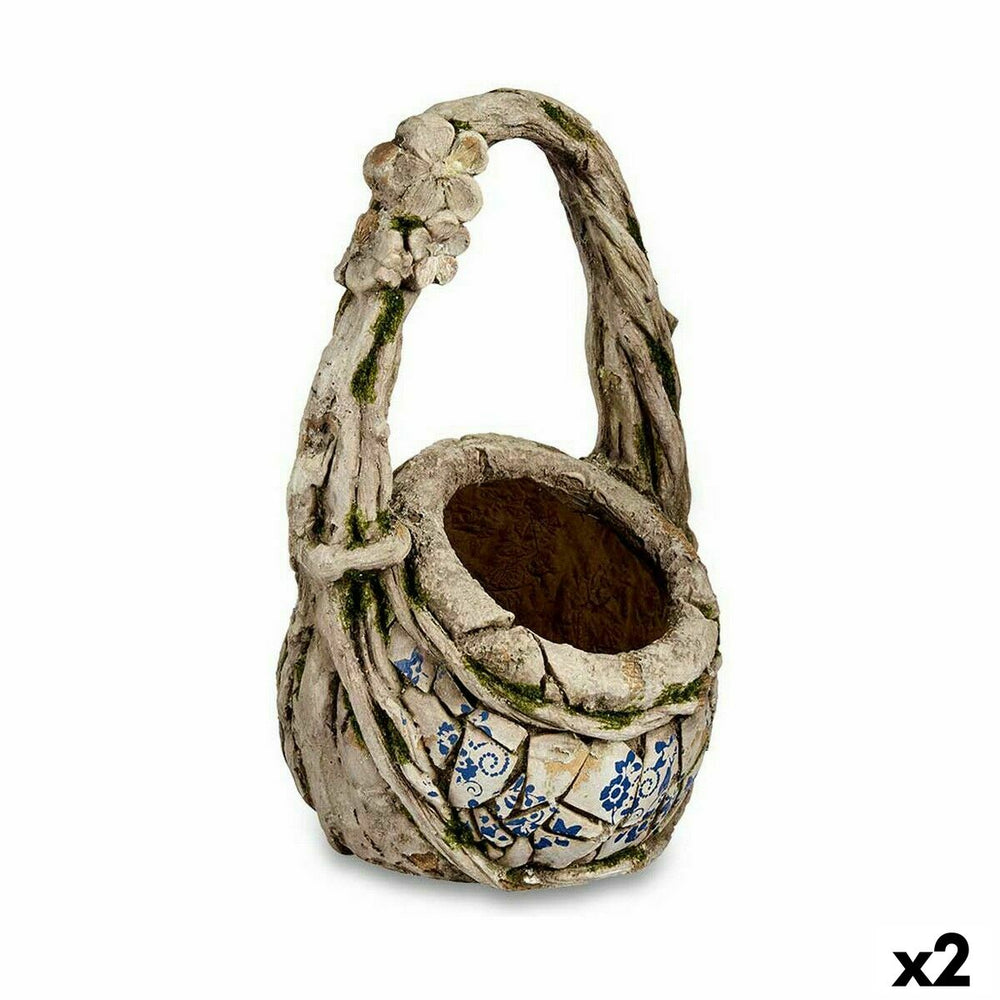 Statua Decorativa da Giardino Ibergarden Poliresina Vaso 25,5 x 44 x 27,5 cm (2 Unità)