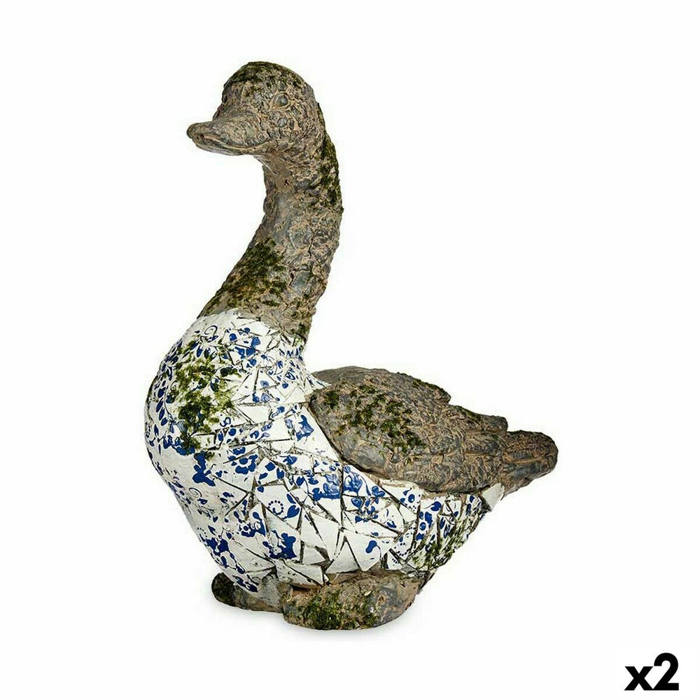 Statua Decorativa da Giardino Ibergarden Poliresina Anatra 17 x 42 x 40 cm (2 Unità)