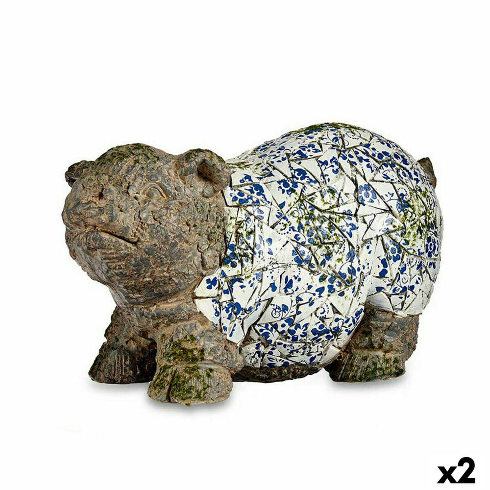 Statua Decorativa da Giardino Ibergarden Poliresina Maiale 20,5 x 26 x 47 cm (2 Unità)