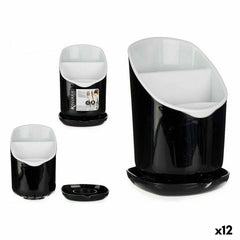 Escurridor para Cubiertos Kinvara Blanco Negro Plástico 12 x 19 x 12,5 cm Esmoquin (12 Unidades)