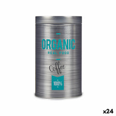 Barattolo in Metallo Kinvara Organic Grigio Latta 10,4 x 18,2 x 10,4 cm Caffè (24 Unità)