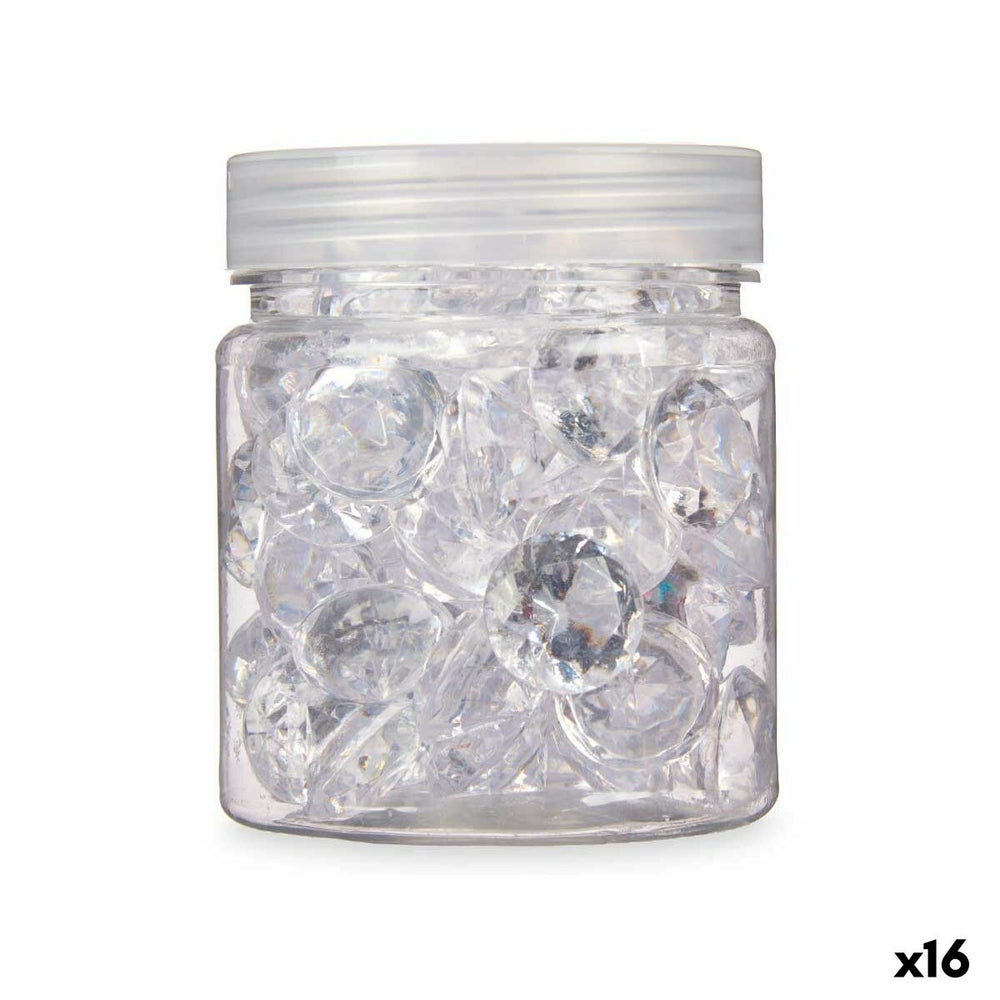Decorative Stones Gift Decor Transparent 150 g Diamond (16 Units)