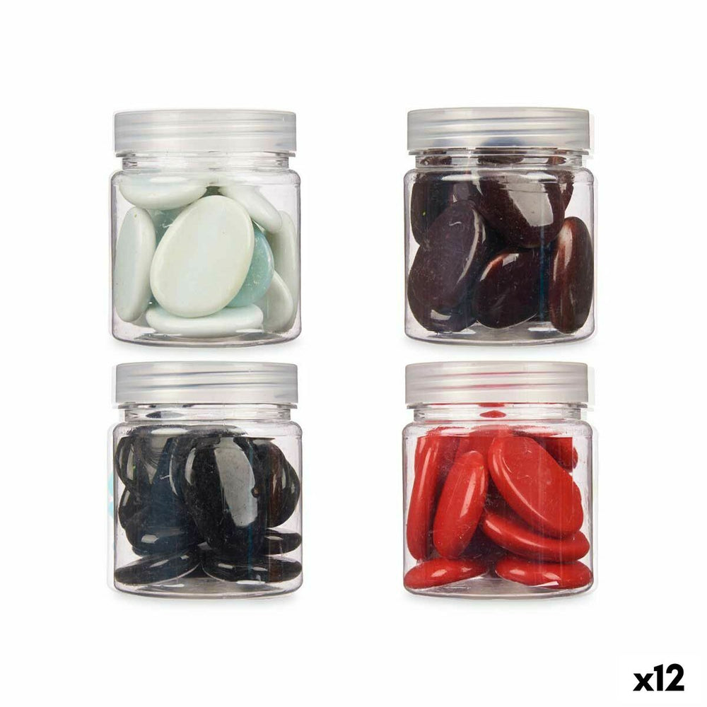 Pietre Decorative Gift Decor Bianco Marrone Nero Rosso 280 g (12 Unità)
