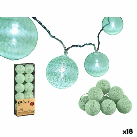 Ghirlanda con Sfere LED Krist+ 01361-1 01361-1 Menta 2 m 31,5 x 12 x 6 cm Ø 6 cm (18 Unità)