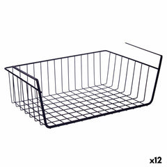 Cestino per Mobile della Cucina Kinvara Nero Metallo Ferro 42 x 14 x 26 cm 45 x 32 x 28 cm (12 Unità)