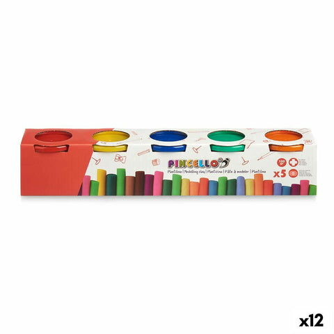 Set di Plastilina Pincello 503 Giallo Azzurro Rosso Verde Arancio (12 Unità)