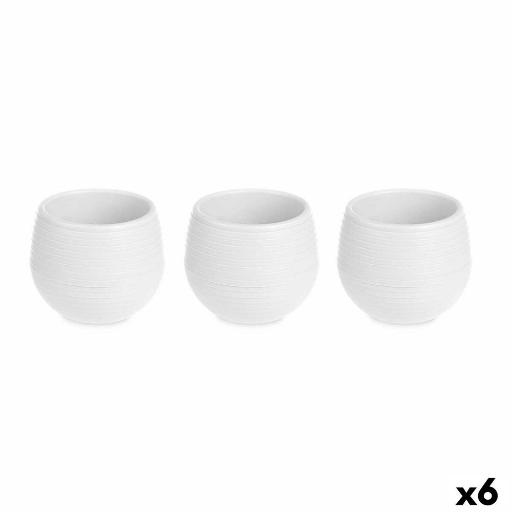 Set di Vasi Ibergarden Bianco Plastica 12 x 12 x 11 cm 37,5 x 11 x 12 cm 38 x 11 x 12,5 cm 12 x 11 x 37,5 cm (6 Unità)