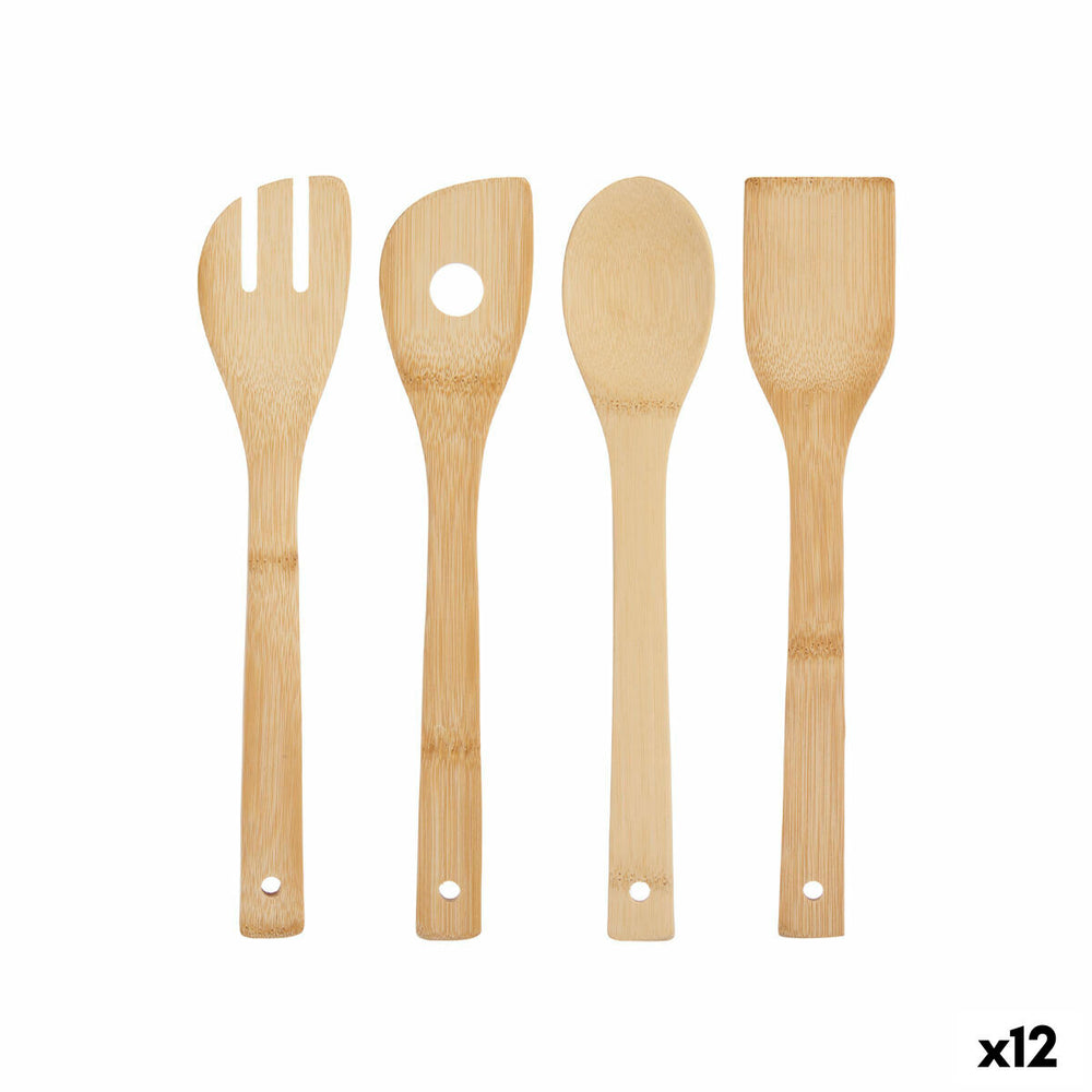 Set di Utensili da Cucina Kinvara Bambù 8 x 34,5 x 3,2 cm (12 Unità)