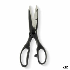 Forbici da Cucina Kinvara Nero Argentato Acciaio inossidabile 7,5 x 21 x 1 cm (12 Unità)