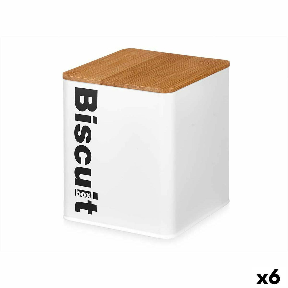 Scatola per biscotti e dolci Kinvara Bianco Metallo 13,7 x 16,5 x 14 cm 14,4 x 16,5 x 14,4 cm (6 Unità)