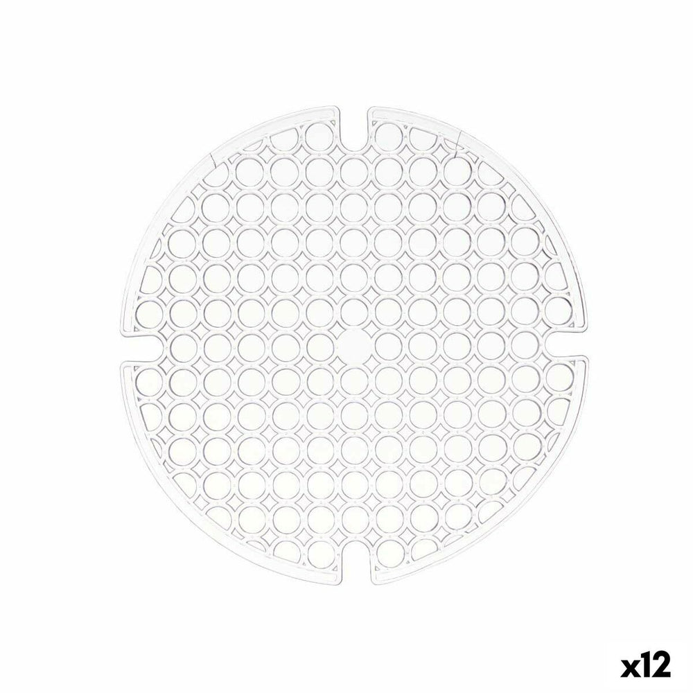 Tappetino Antiscivolo Kinvara Trasparente Plastica 29 x 0,1 x 29 cm Lavello (12 Unità)