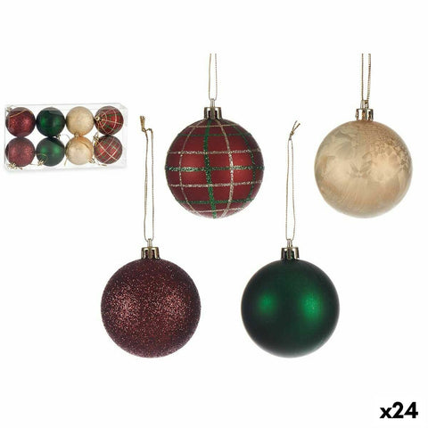 Set di palline di Natale Krist+ 6X12779 Multicolore Plastica 6 cm (24 Unità)