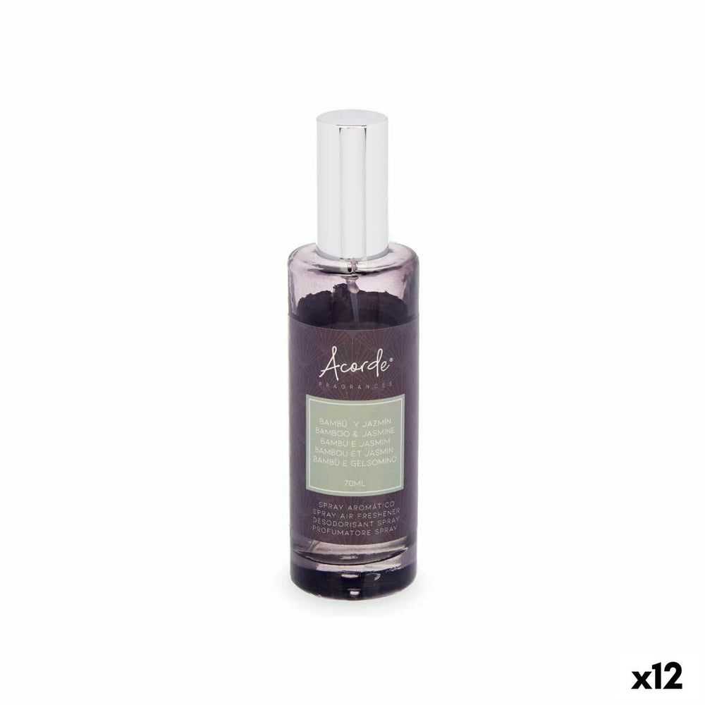 Diffusore Spray Per Ambienti Acorde Bambù Gelsomino 70 ml (12 Unità)