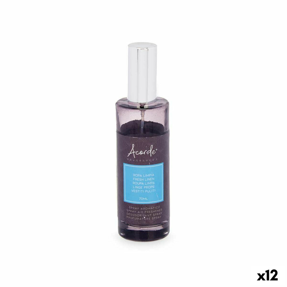 Diffusore Spray Per Ambienti Acorde Vestiti Puliti 70 ml (12 Unità)