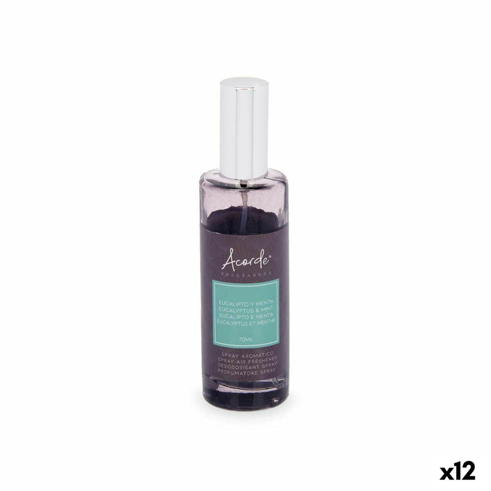 Air Freshener Spray Acorde Eucalyptus Mint 70 ml (12 Units)