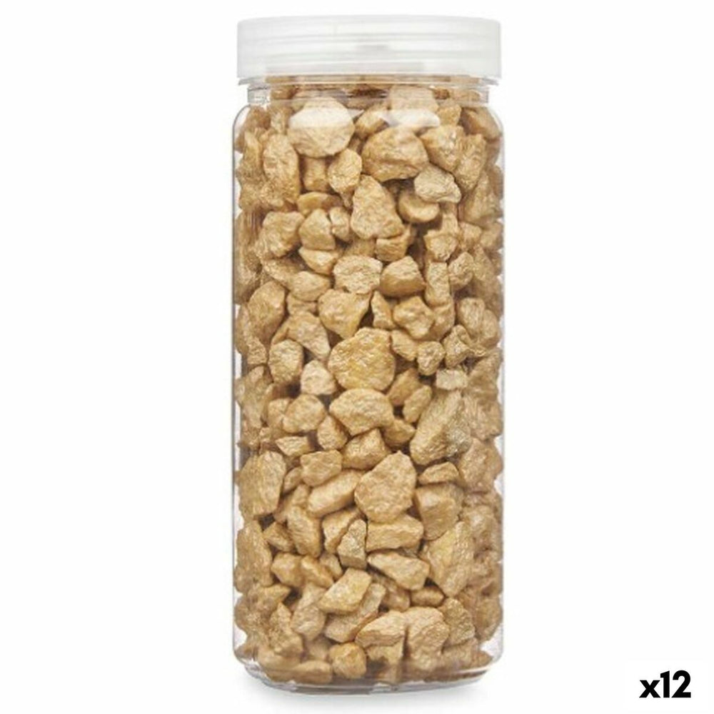 Decorative Stones Gift Decor Yellow 10 - 20 mm 700 g 6,5 x 15,5 x 6,5 cm 6,2 x 15,3 x 6,2 cm 6,5 x 15,8 x 6,5 cm (12 Units)