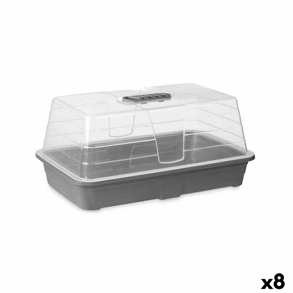 Serra Ibergarden Grigio Trasparente Plastica 38,4 x 17,5 x 24,7 cm 38,4 x 18 x 24 cm (8 Unità)