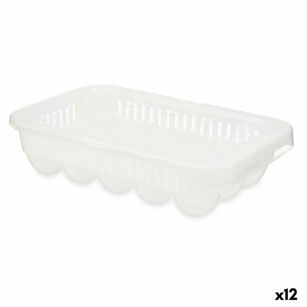 Porta uova Kinvara Bianco Trasparente Plastica 17,5 x 7 x 28,5 cm (12 Unità)