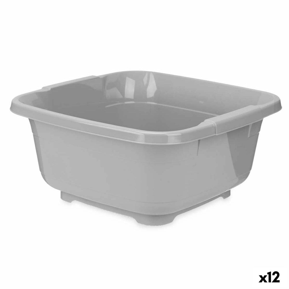 Bacinella Kinvara Grigio Plastica 11 L (12 Unità)