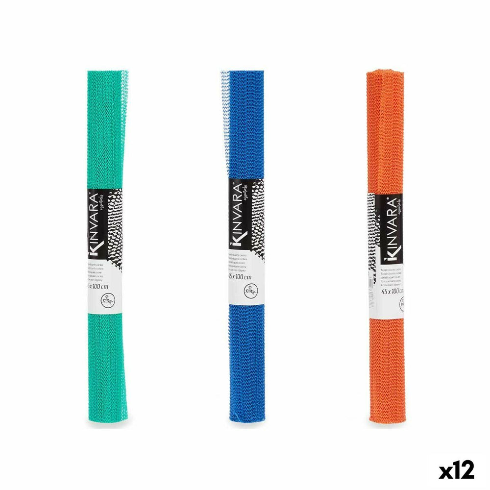 Tappetino Antiscivolo Kinvara Verde Viola Arancio Gomma 45 x 0,1 x 100 cm 4,5 x 45 x 4,5 cm (12 Unità)
