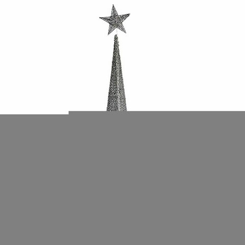 Albero di Natale Krist+ 00157 Argentato Metallo Plastica Stella Torre 28 x 127 x 28 cm (6 Unità)