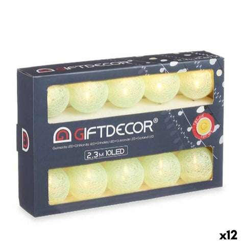 Ghirlanda di Luci LED Gift Decor BL-005 BL-005 Verde 2,3 m 31 x 20 x 6,5 cm Sfera (12 Unità)