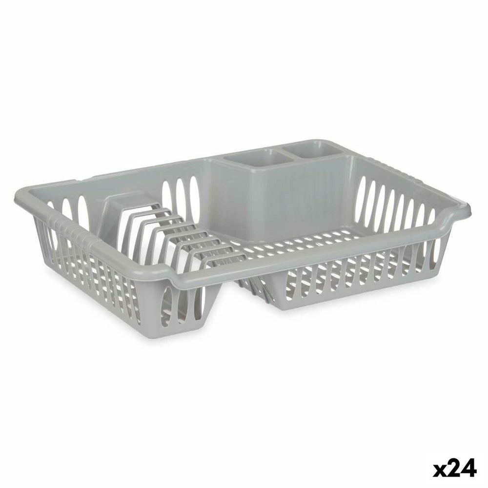 Scolapiatti da Lavandino Kinvara Argentato 40 x 8 x 29,5 cm (24 Unità)