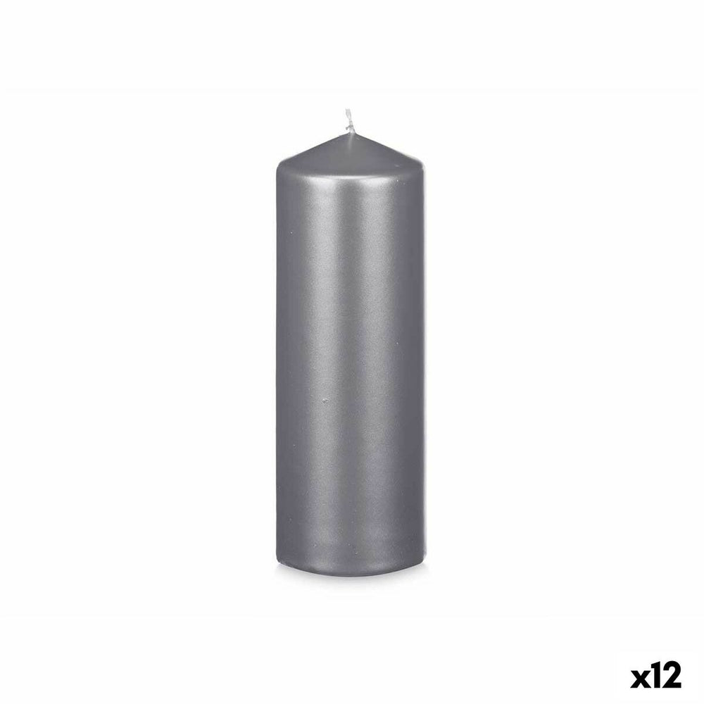 Vela Acorde 92541 Plateado 7 x 20 x 7 cm (12 Unidades)