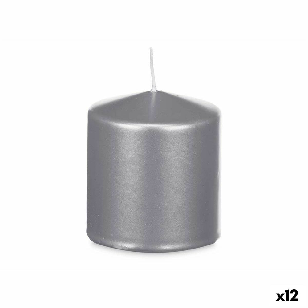 Vela Acorde 92543 Plateado 9 x 10 x 9 cm (12 Unidades)