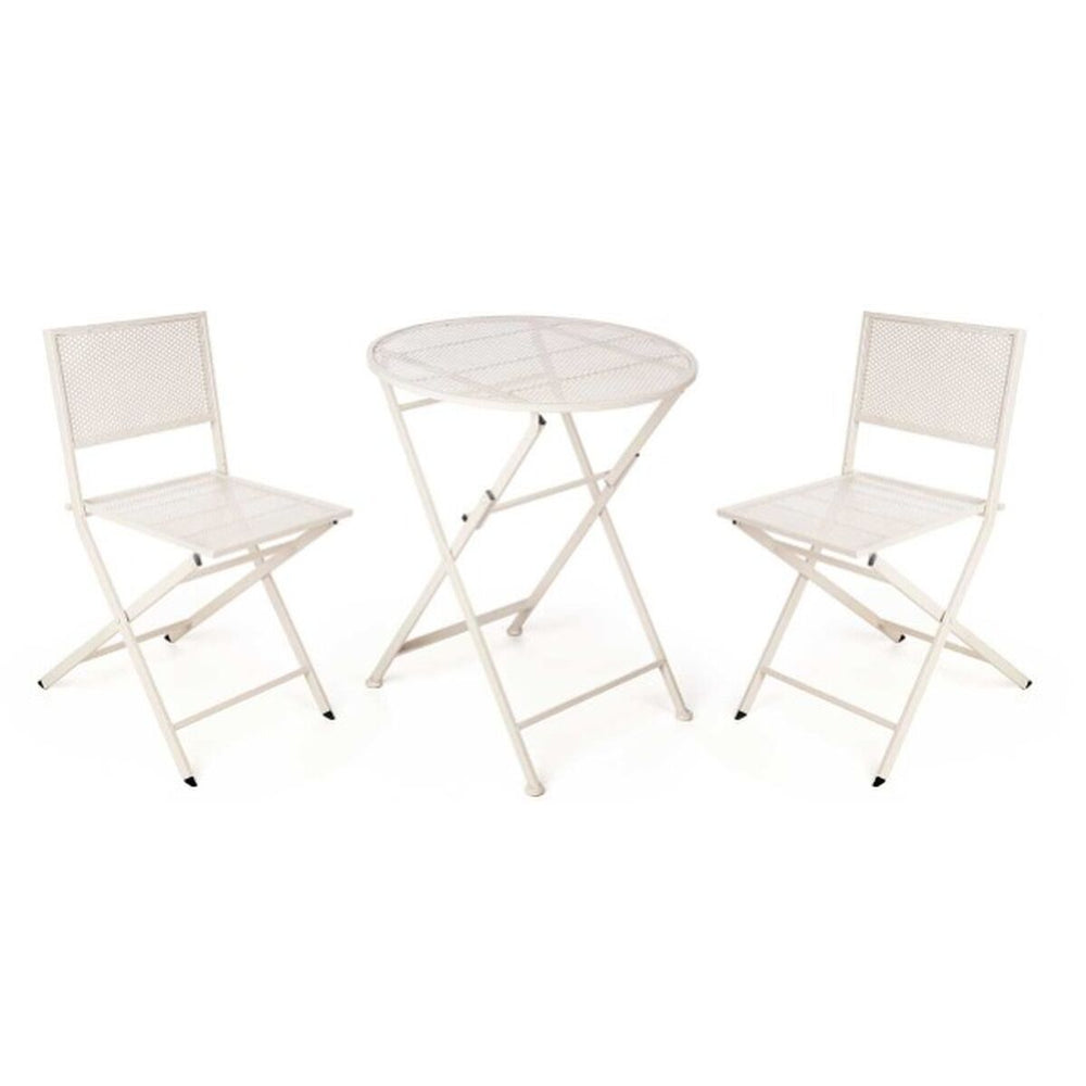 Tavolo con 2 sedie Ibergarden Bianco 96 x 60 x 22,5 cm