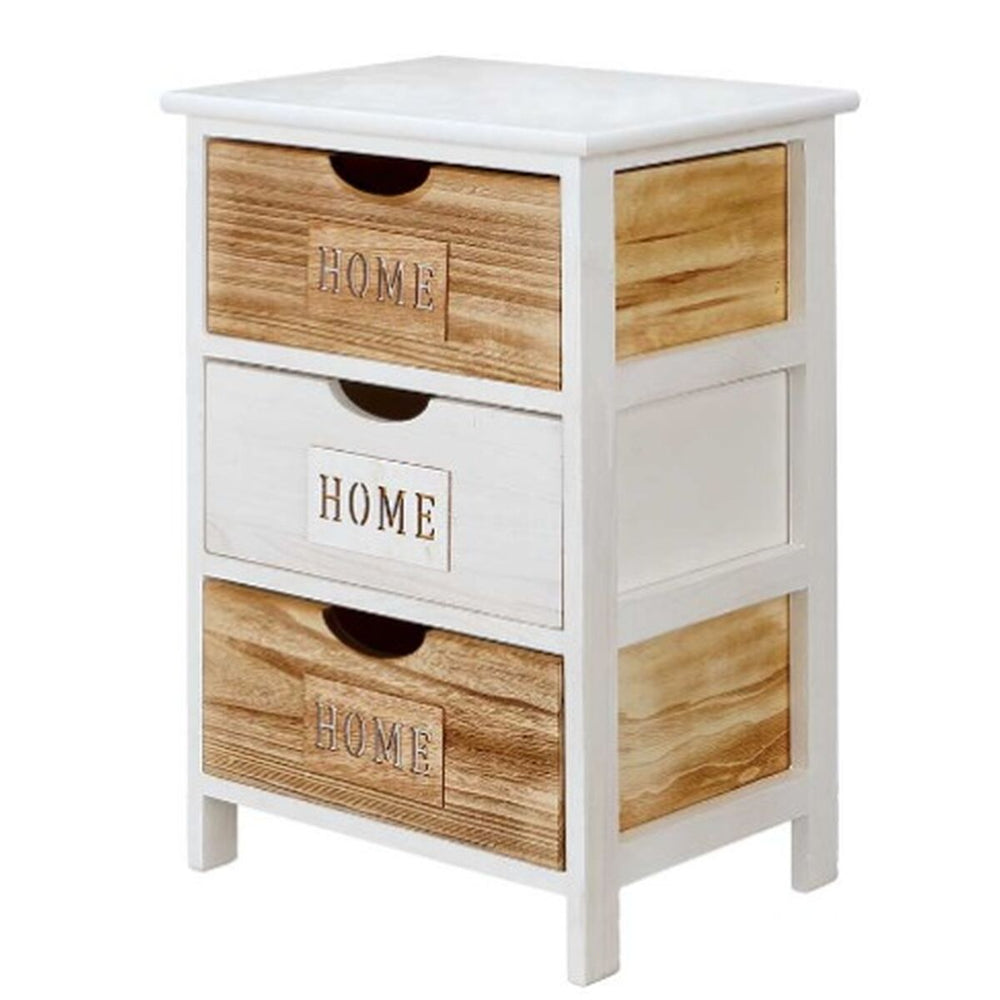 Chest of drawers Gift Decor Home White Brown 40 x 58,5 x 29 cm
