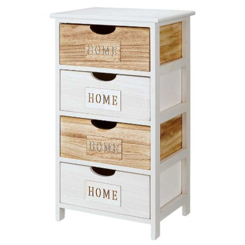 Cajonera Gift Decor Home Blanco Marrón 40 x 73,5 x 29 cm