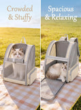 Trasportino espandibile per gatti e cani di piccola misura, Zaino da viaggio in rete traspirante con design ergonomico,
