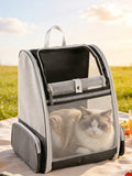 Trasportino espandibile per gatti e cani di piccola misura, Zaino da viaggio in rete traspirante con design ergonomico,